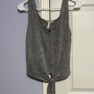 Caution to the wind- striped Tank top